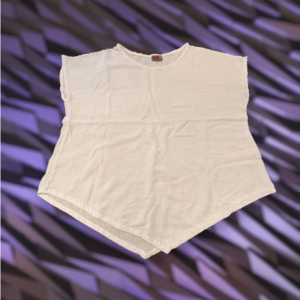 Women's Short Sleeve Boxy Tee in Off-White
